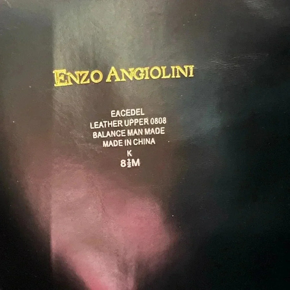 Enzo Angiolini black leather snip toe heeled boots 8.5 - Picture 9 of 9